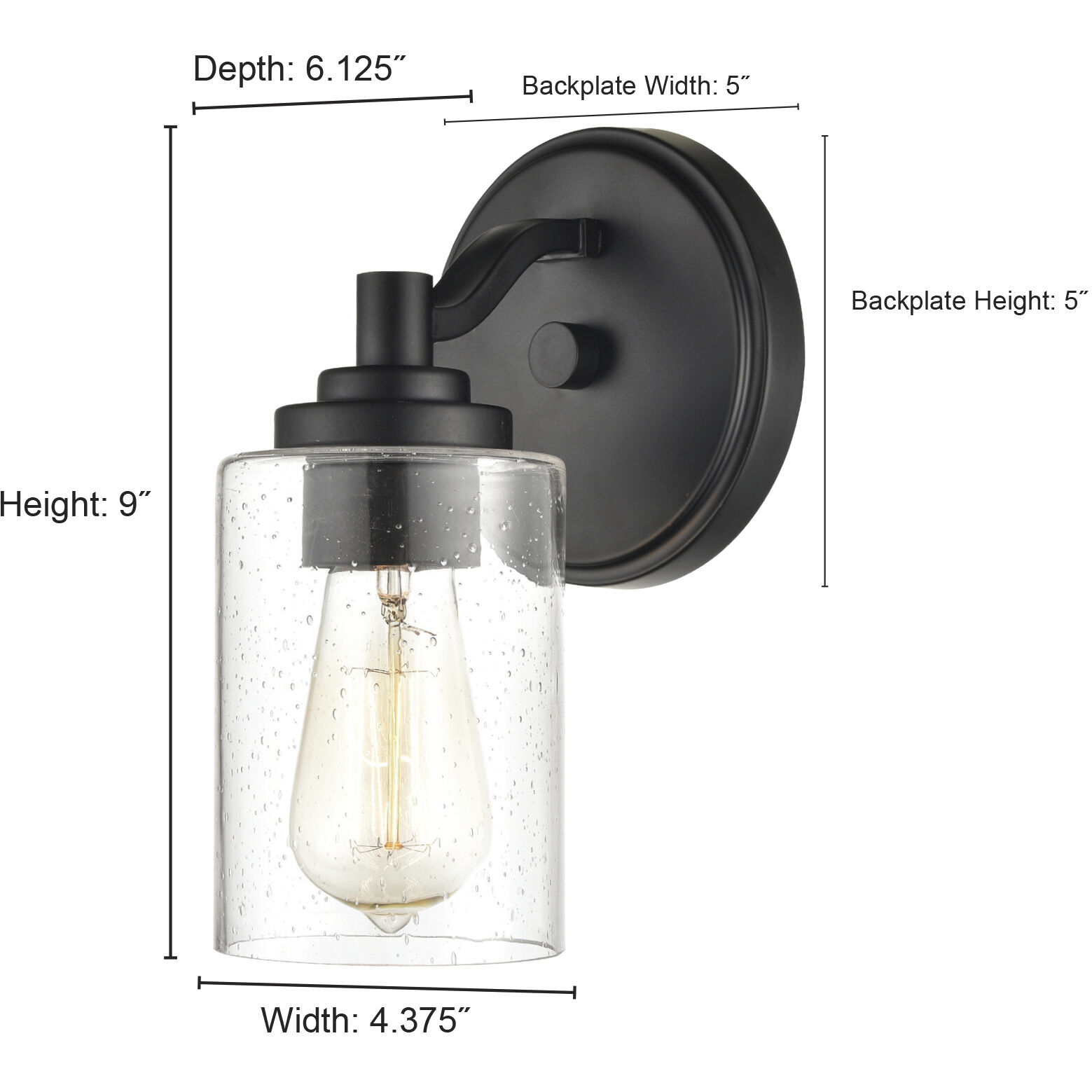 Moven Wall Sconce Wall Light in Matte Black